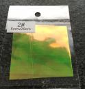 Transfer foil glass splinter effect orange green